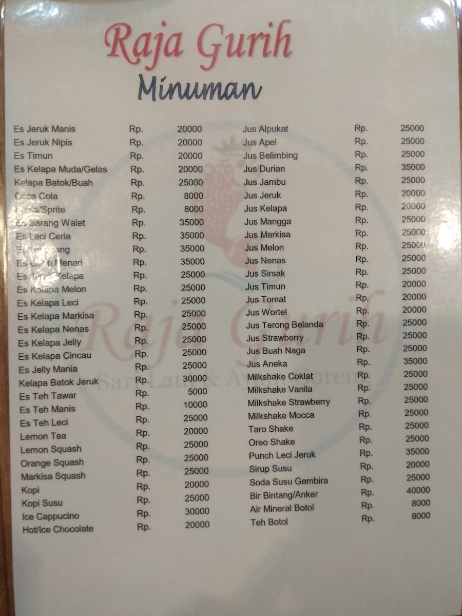 Raja Gurih Menu - Image 3